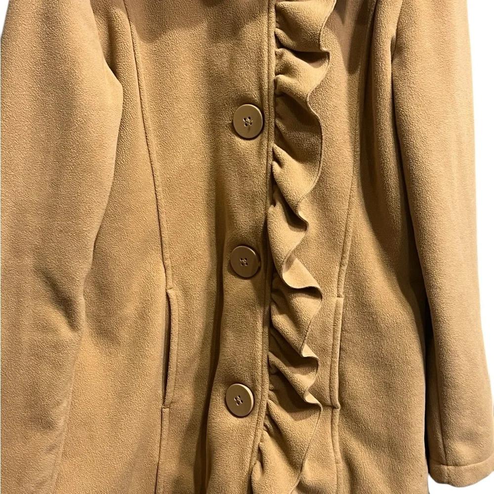 Fleece Ruffle Jacket Coat - Picture 8 of 14